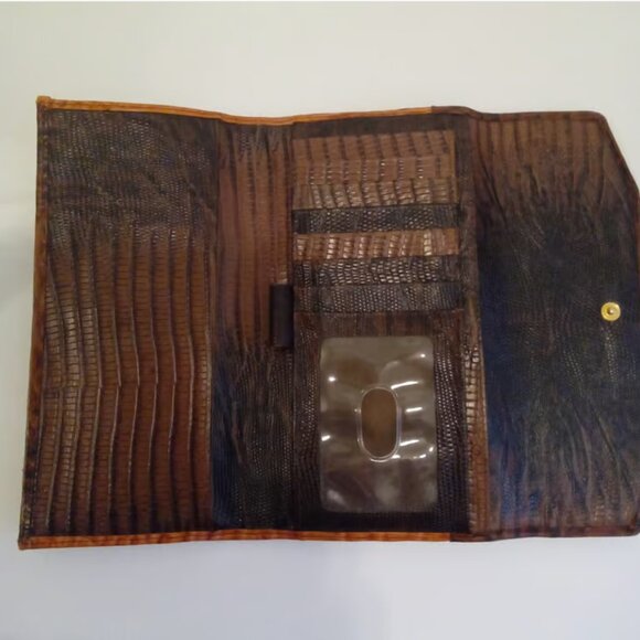 Brahmin Vintage Melbourne Trifold Checkbook Wallet GUC - Picture 6 of 11